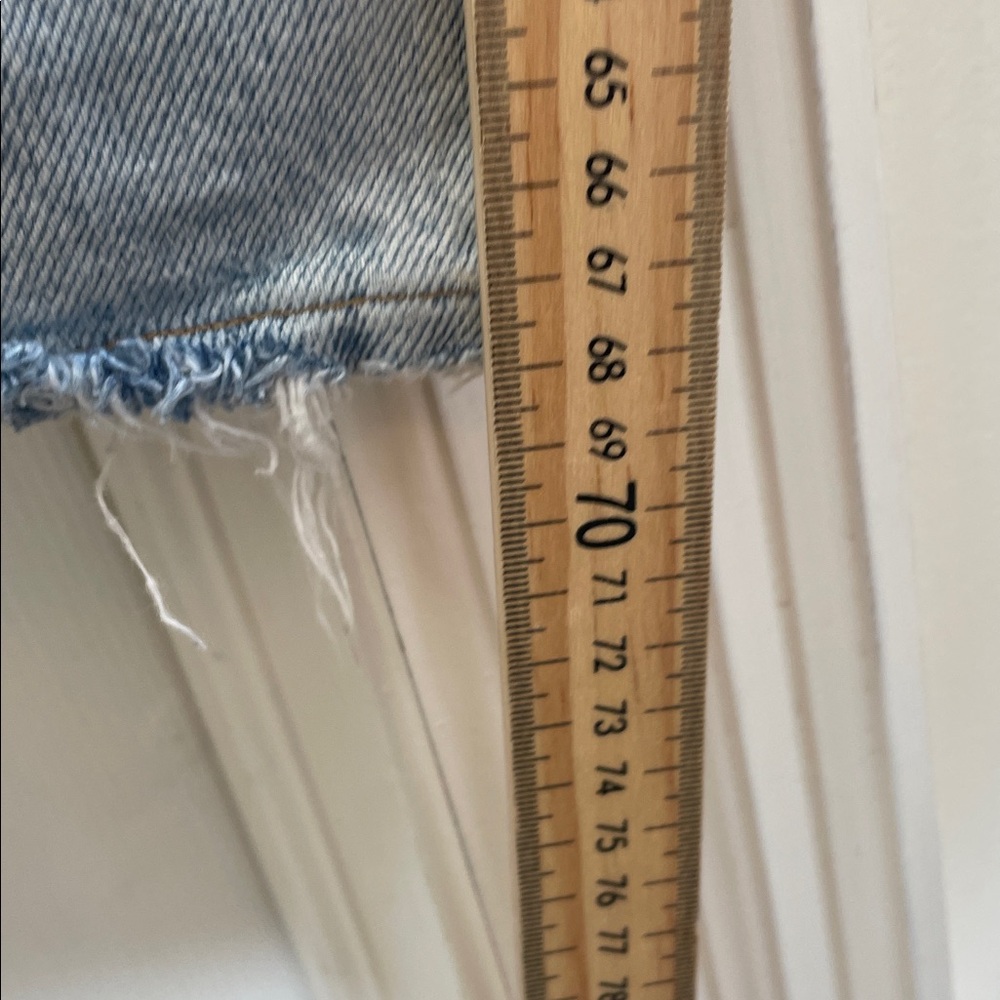 Aritzia - Agolde - Riley High Rise Straight Jeans Ripped - Blue - 28 - Picture 7 of 13